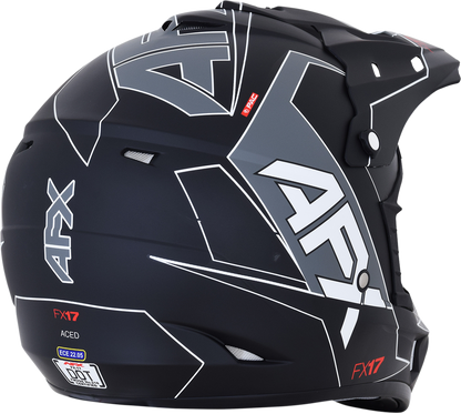 AFX FX-17 Helmet - Aced - Matte Black/White - XL 0110-6492