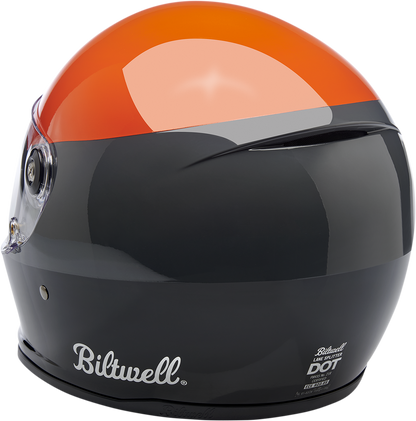 BILTWELL Lane Splitter Helmet - Gloss Podium Orange/Gray/Black - Large 1004-550-104