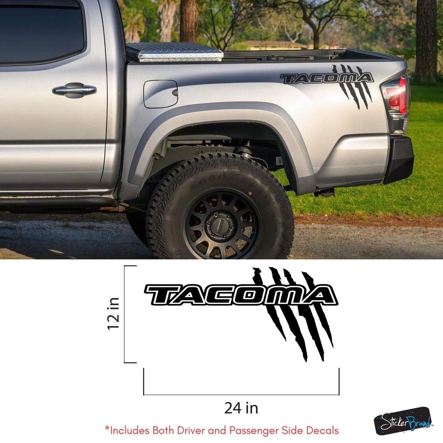 Toyota Tacoma Raptor Claw Decal Sticker. Set of 2. #7111-Sup