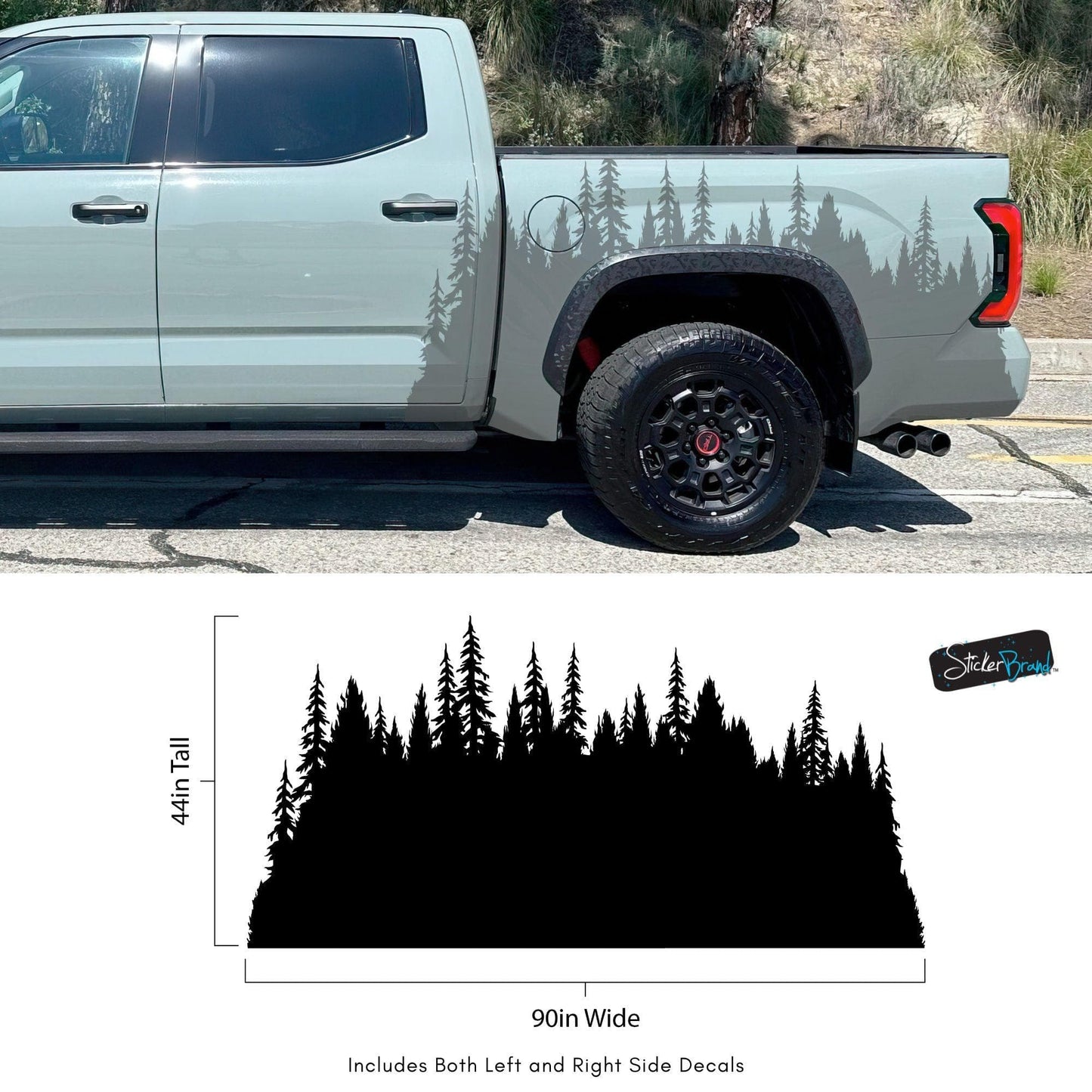 Forest Overland Sticker. Adventure Off Road Decal Sticker for Trucks. #6959