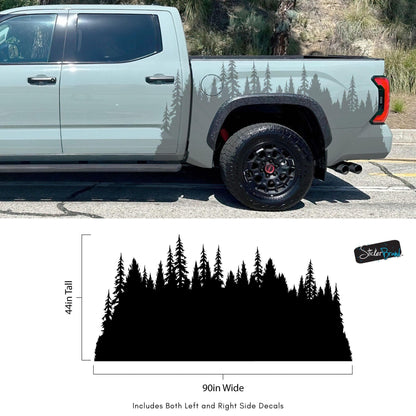 Forest Overland Sticker. Adventure Off Road Decal Sticker for Trucks. #6959