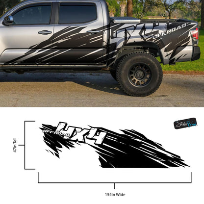 4x4 Off Road Truck Graphic Decal. Mud Splash Sticker. #6972