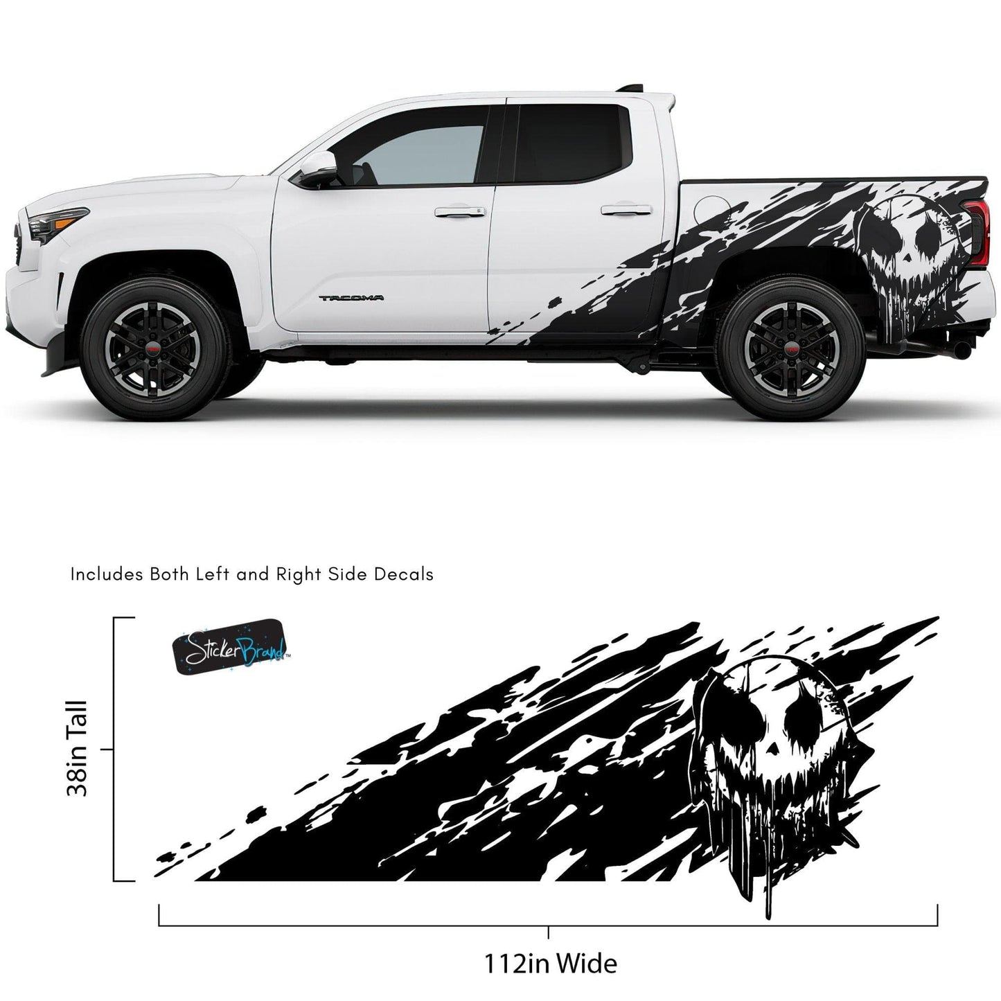 Evil Smiling Face Mud Splash Truck Decal Sticker. #6938