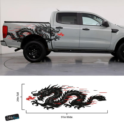 Dragon Graphic Decal Sticker for Car / Truck. Universal Fit. #6997