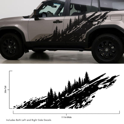 Overland Forest Tree Mud Splash Truck Decal. #6849