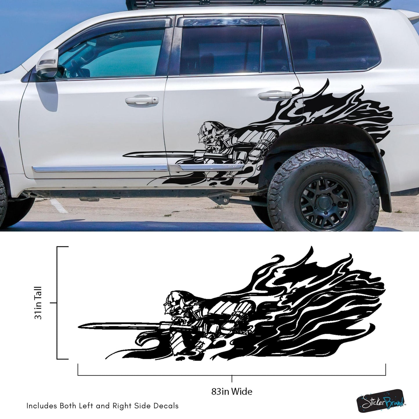 Samurai Warrior Graphic Car Decal Sticker. #6933
