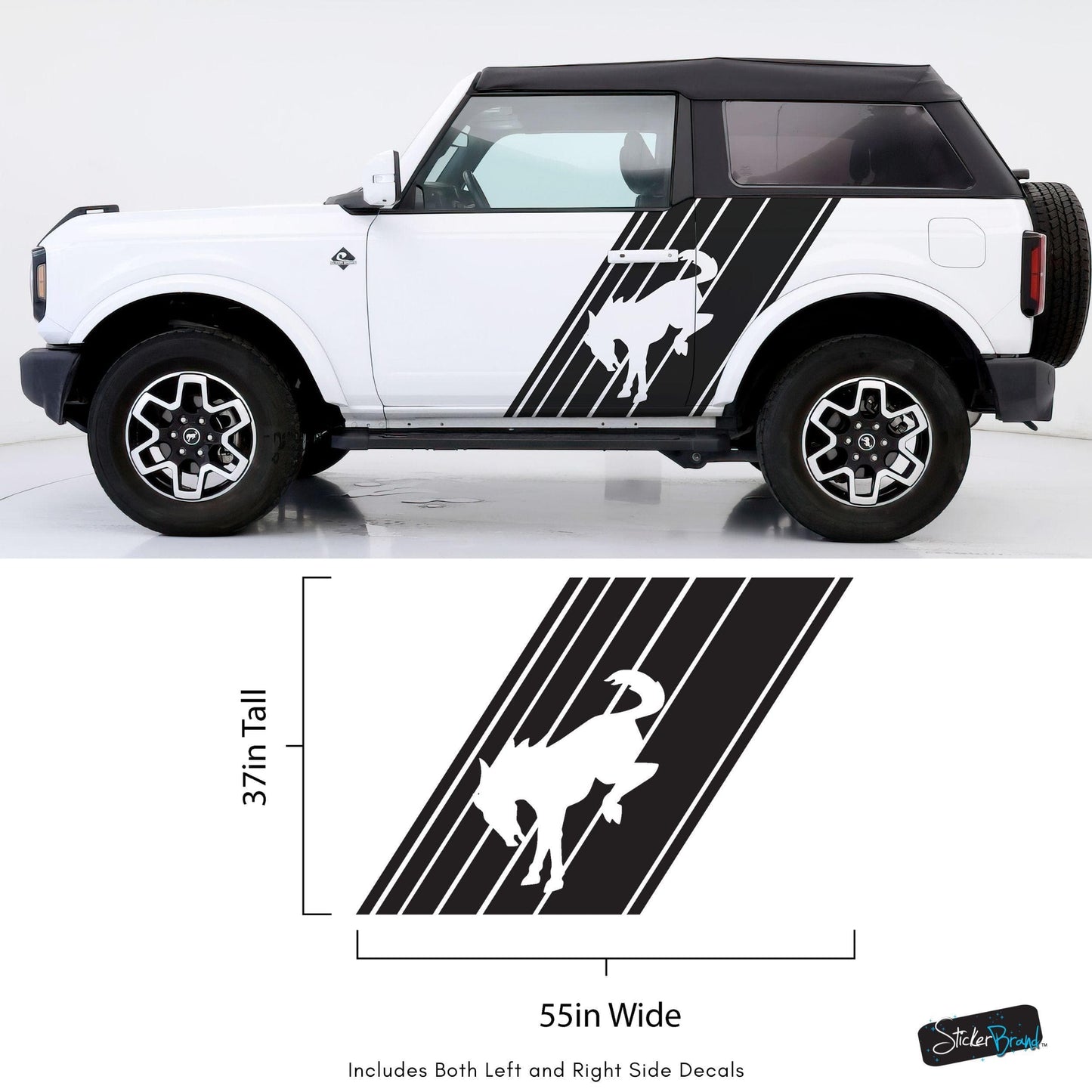 Bronco Horse Side Panel Car Graphic Sticker. #6952