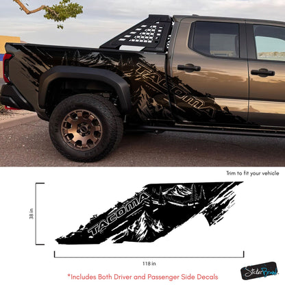 Tacoma Truck Decal Graphic Sticker. Mountain Off-Road Outlander. #7112-Sup