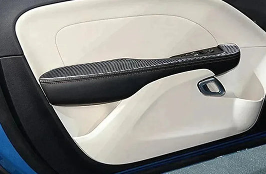 4pcs Carbon Fiber Armrest Panel Overlay for Dodge Challenger 2015-2023