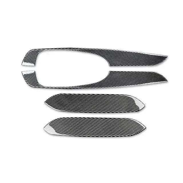4pcs Carbon Fiber Armrest Panel Overlay for Dodge Challenger 2015-2023