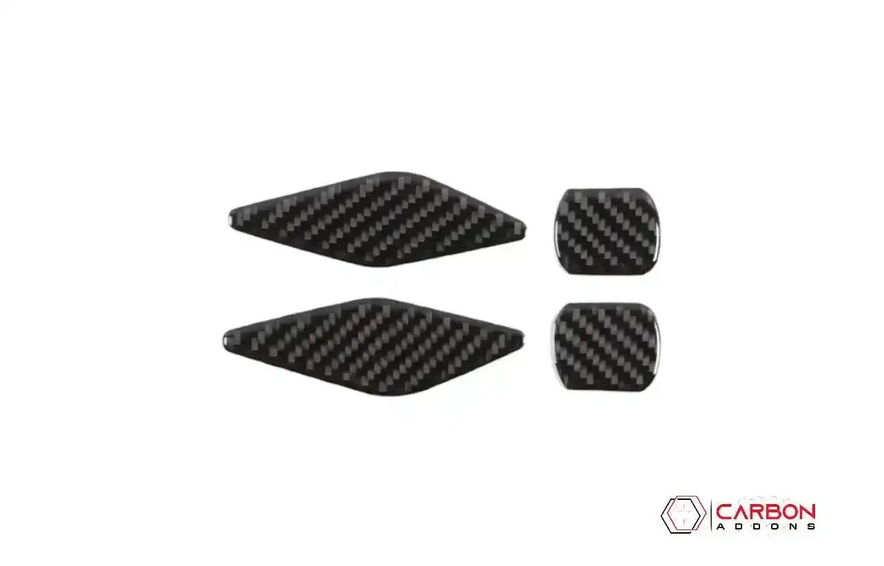 [4pcs] Carbon Fiber Interior Rear Seat Side Trim Overlay for Dodge Challenger 2015-2023