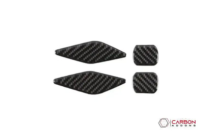 [4pcs] Carbon Fiber Interior Rear Seat Side Trim Overlay for Dodge Challenger 2015-2023