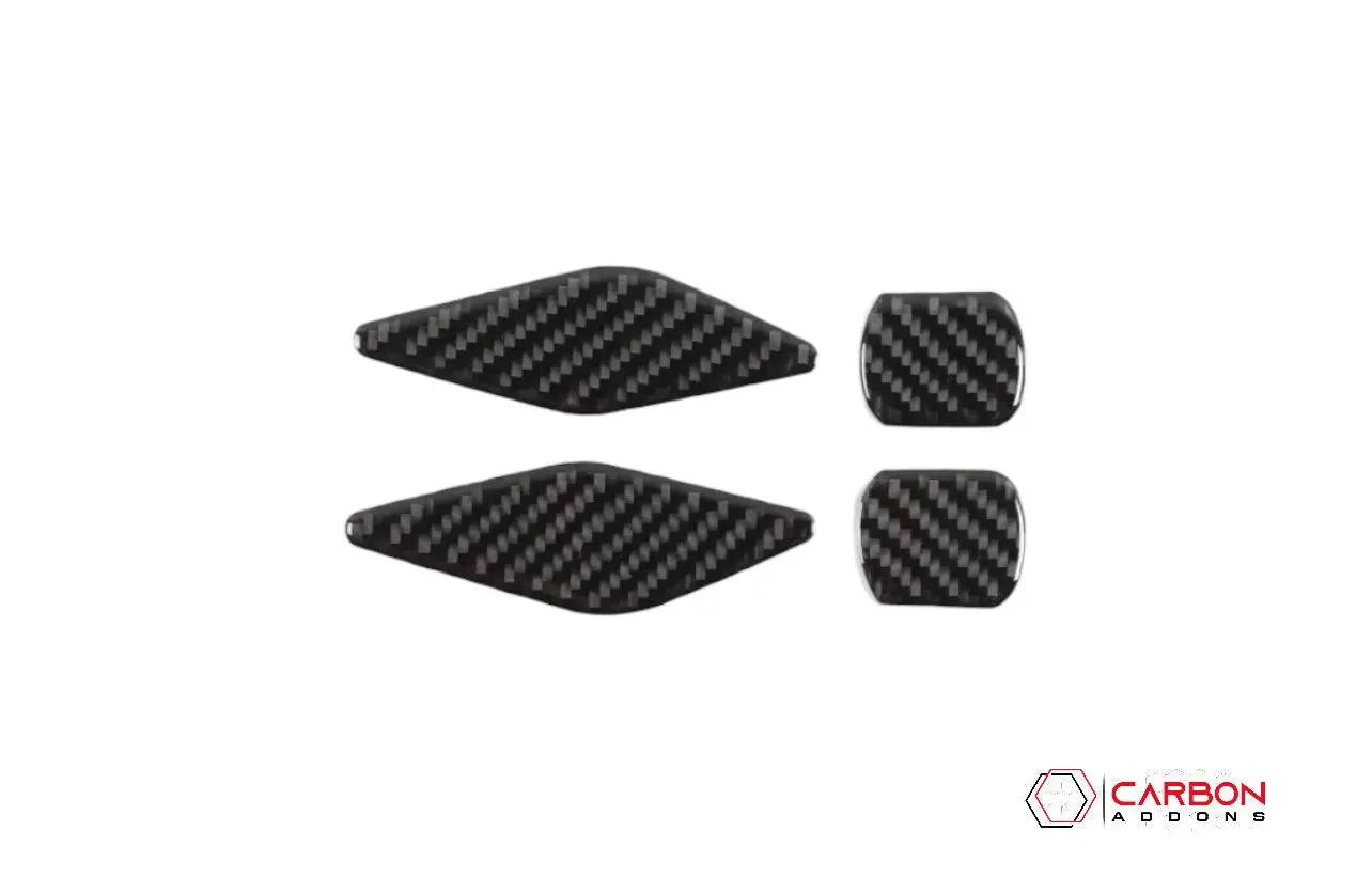 [4pcs] Carbon Fiber Interior Rear Seat Side Trim Overlay for Dodge Challenger 2015-2023