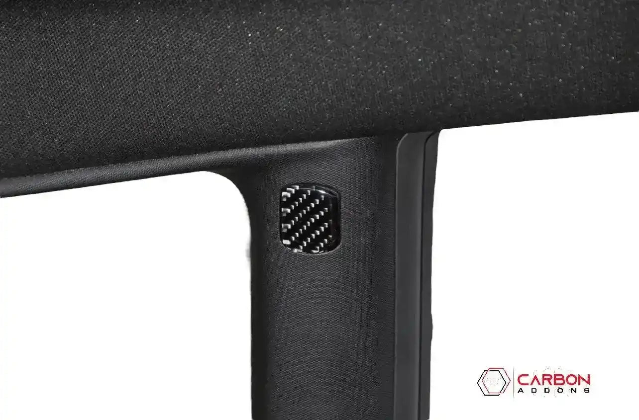 [4pcs] Carbon Fiber Interior Rear Seat Side Trim Overlay for Dodge Challenger 2015-2023