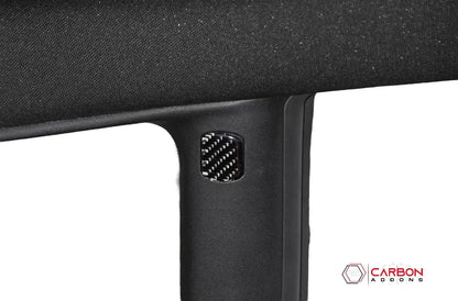 [4pcs] Carbon Fiber Interior Rear Seat Side Trim Overlay for Dodge Challenger 2015-2023