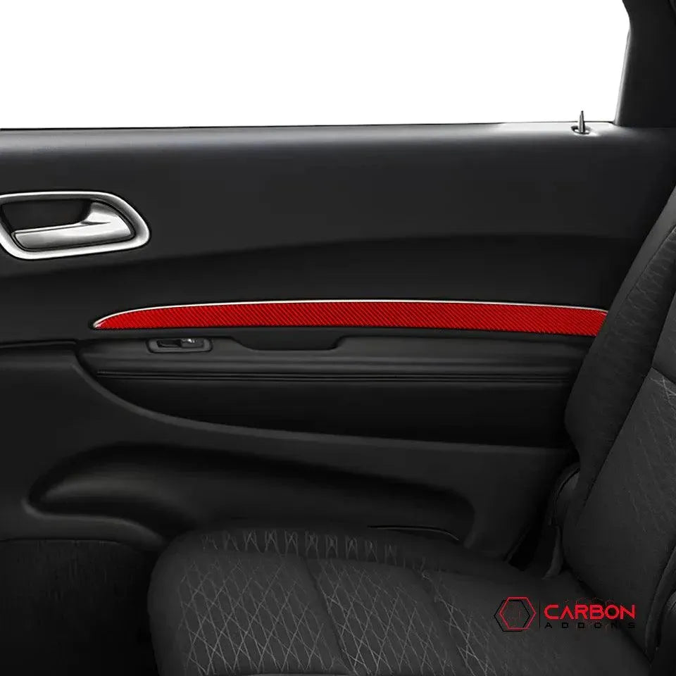 [4pcs] Real Carbon Fiber Door Panel Trim Overlay for 2011+ Dodge Durango