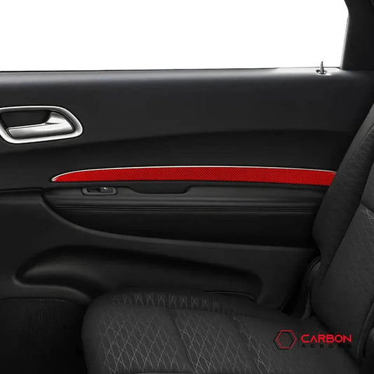 [4pcs] Real Carbon Fiber Door Panel Trim Overlay for 2011+ Dodge Durango