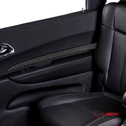 [4pcs] Real Carbon Fiber Door Panel Trim Overlay for 2011-2022 Dodge Durango