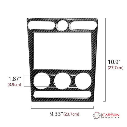 [4pcs] Real Carbon Fiber Infotainment Radio Trim Overlay | Mustang 2005-2009