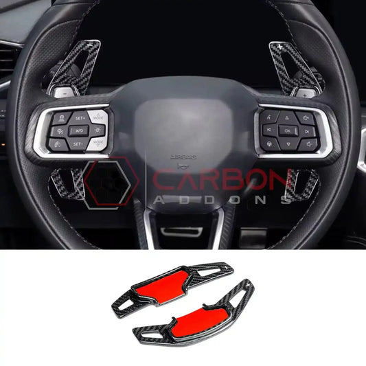 Real Carbon Fiber Paddle Shifter Extensions for 2024+ Ford Mustang