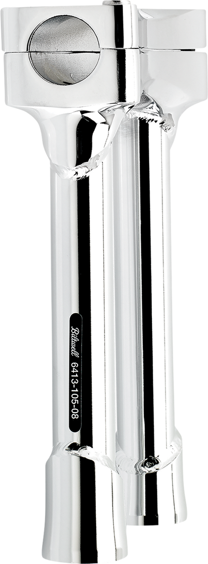 BILTWELL Risers - Murdock - Oversized - 8" - Chrome 6413-105-08