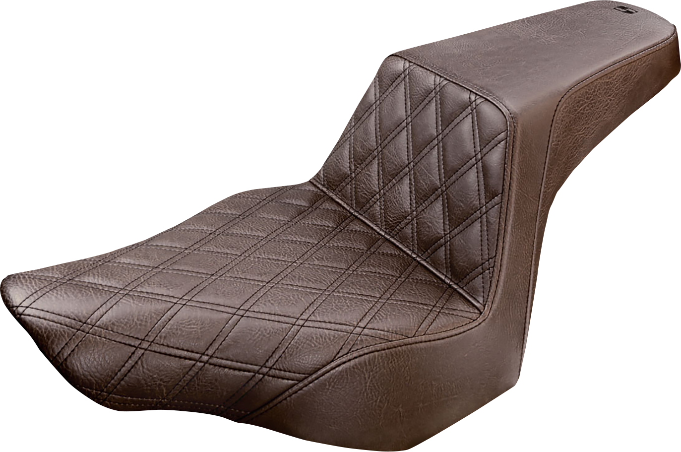 SADDLEMEN Step-Up Seat - Front Lattice Stitch - Brown - FXSB 813-27-172BR