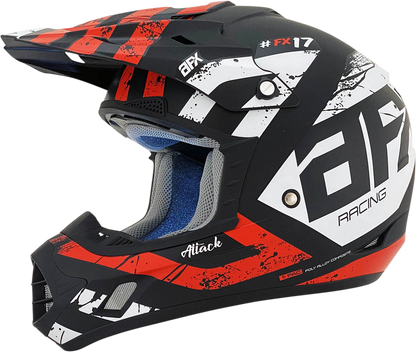 AFX FX-17 Helmet - Attack - Matte Black/Red - 2XL 0110-7153