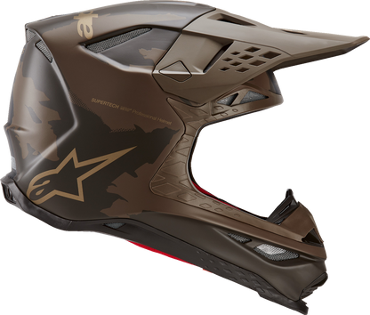 ALPINESTARS Supertech M10 Helmet - Squad - MIPS® - Dark Brown/Gold - Small 8302823-839-SM