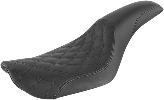 SADDLEMEN Profiler Seat - Front Lattice/Rear Smooth - Black - FXD '96-'03 896-04-149