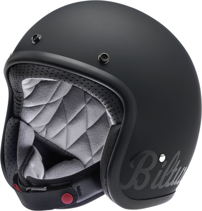 BILTWELL Bonanza Helmet - Flat Black Factory - Medium 1001-638-203