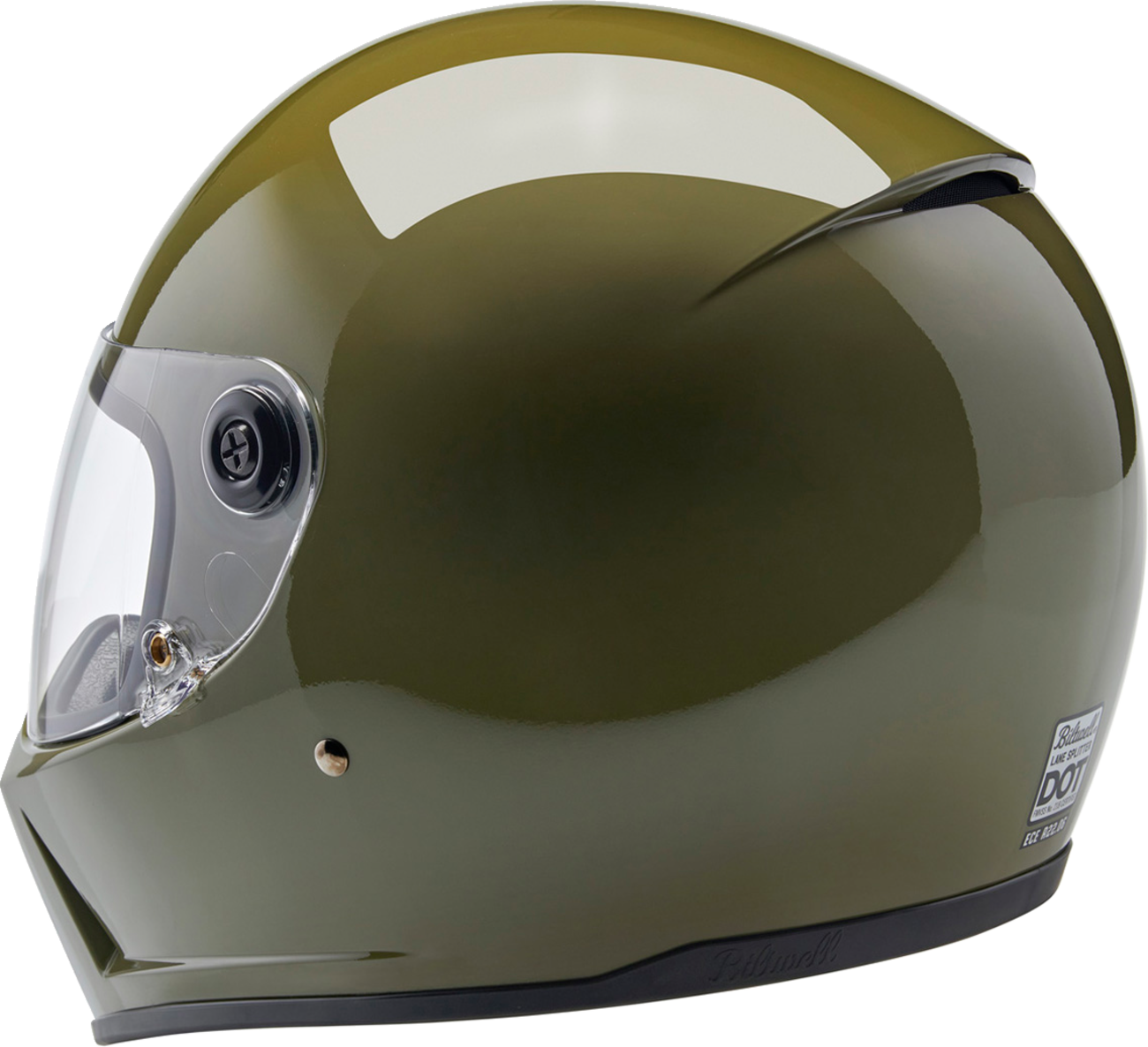 BILTWELL Lane Splitter Helmet - Gloss Olive Green - 2XL 1004-154-506