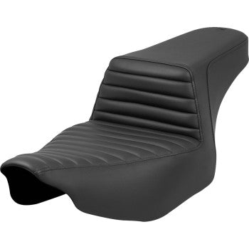 SADDLEMEN Step-Up Seat - Tuck-n'-Roll - Black - Extended Reach - Street Glide/Road Glide 823-07E-171