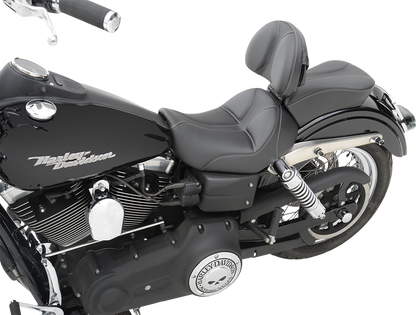 SADDLEMEN Dominator Solo Seat - Stitched - Black w/ Gray Stitching - FL/FX '06-'17 806-04-0042