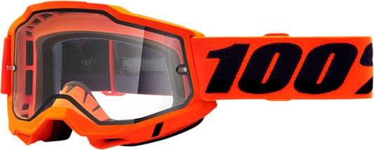 100% Accuri 2 Enduro Goggles - Neon Orange - Clear 50015-00004