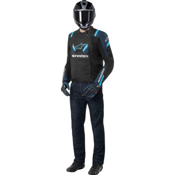 ALPINESTARS T-Stunt Air Jacket - Black/Dark Blue/Blithe Blue - 3XL 3301825-1386-3X
