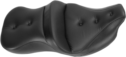SADDLEMEN Pillow Top Roadsofa Seat - Heated - Black - '08-'23 FLH/FLT 808-07B-181HCT