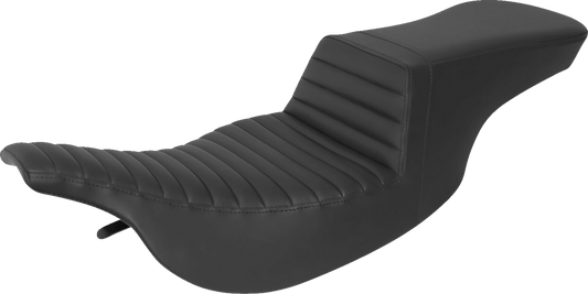 SADDLEMEN Step-Up Seat - Front Tuck-n-Roll - Black - FLH 897-07-191