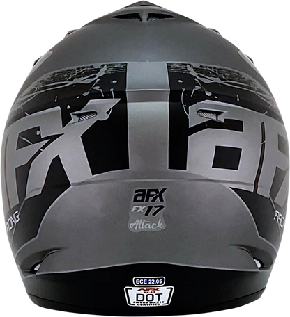 AFX FX-17 Helmet - Attack - Frost Gray/Matte Black - XL 0110-7140