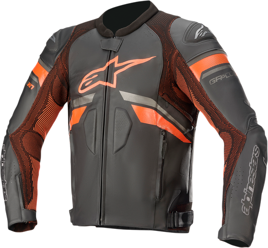 ALPINESTARS GP Plus R v3 Rideknit® Leather Jacket - Black/Red Fluo - US 46 / EU 56 3100321-1030-56