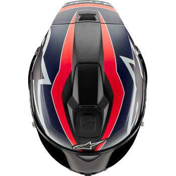 ALPINESTARS Supertech R10 Helmet - Team - Matte Black/Carbon Red Fluo/Blue - Small 8200224-1383-S