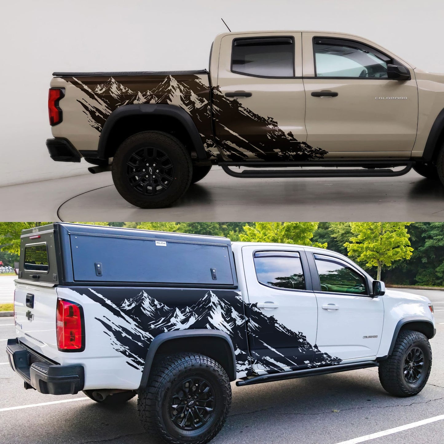 Chevy Colorado Truck Mud Splash Mountain Vinyl Car Graphic Sticker. Set of 2. #7110-Sup