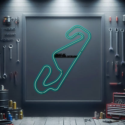 Barcelona Cataluna Metal Neon Race Track - MTN0120
