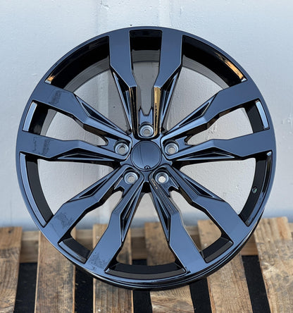 VW1 20x8.5 5x112 +42 57.1 Gloss Black
