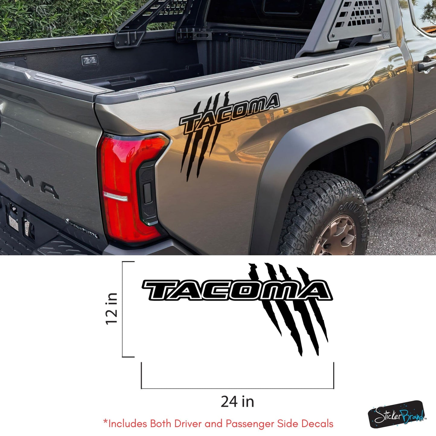 Toyota Tacoma Raptor Claw Decal Sticker. Set of 2. #7111-Sup