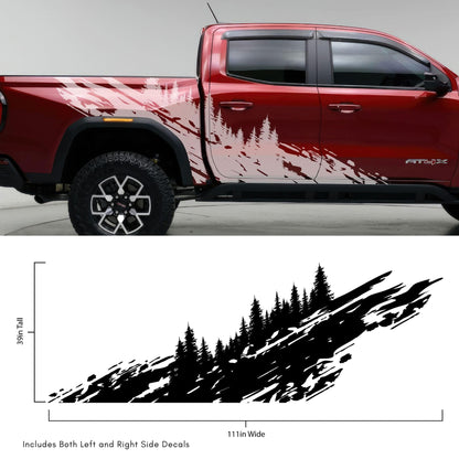 Overland Forest Tree Mud Splash Truck Decal. #6849