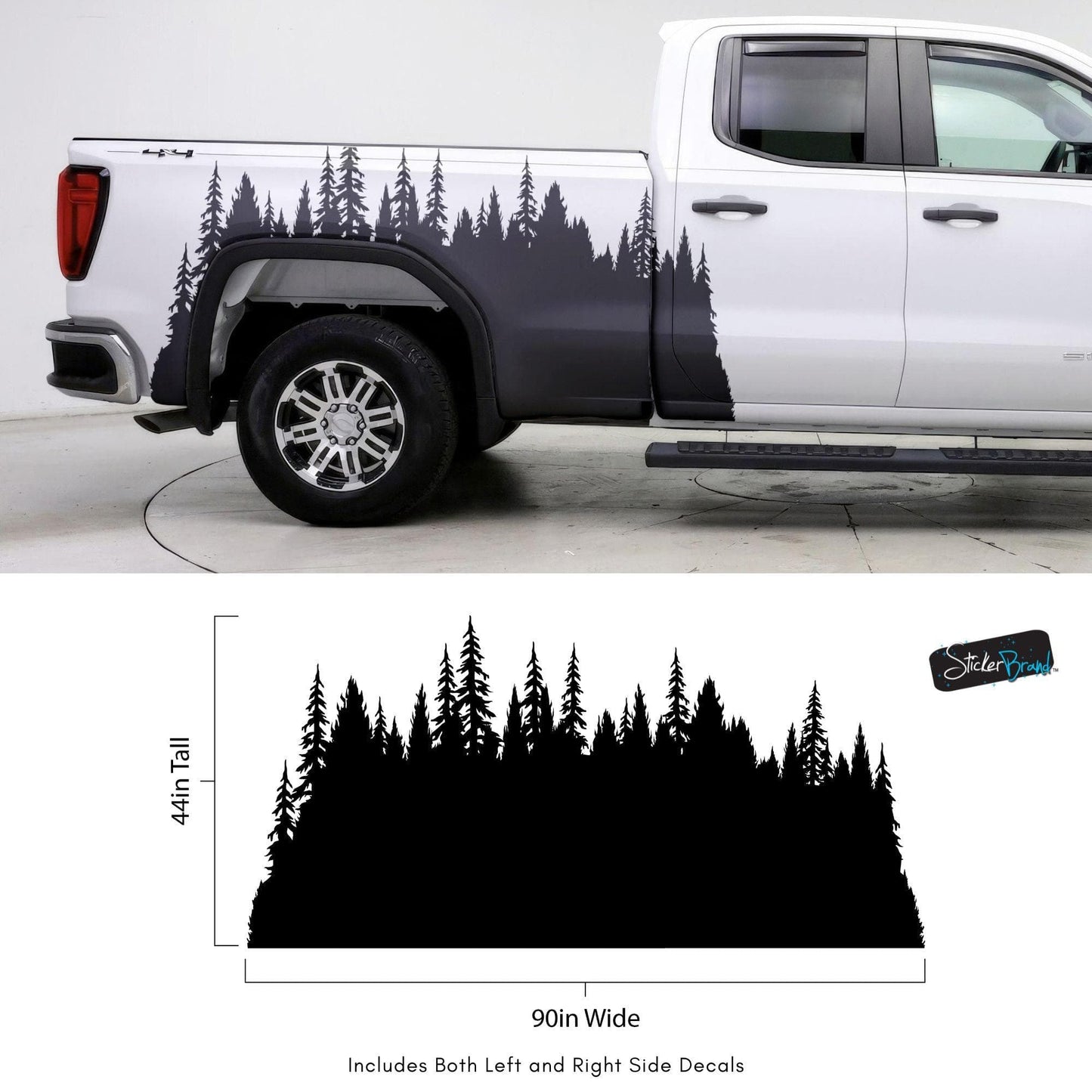 Forest Overland Sticker. Adventure Off Road Decal Sticker for Trucks. #6959