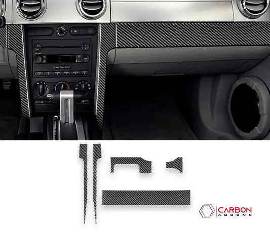 [5pcs] Real Carbon Fiber Lower Dash Overlay for Mustang 2005-2009