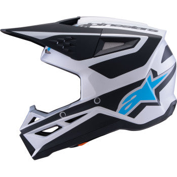ALPINESTARS SM3 Helmet - Heat - Matte Silver/Blue/Black - Medium 8301026-1949-M