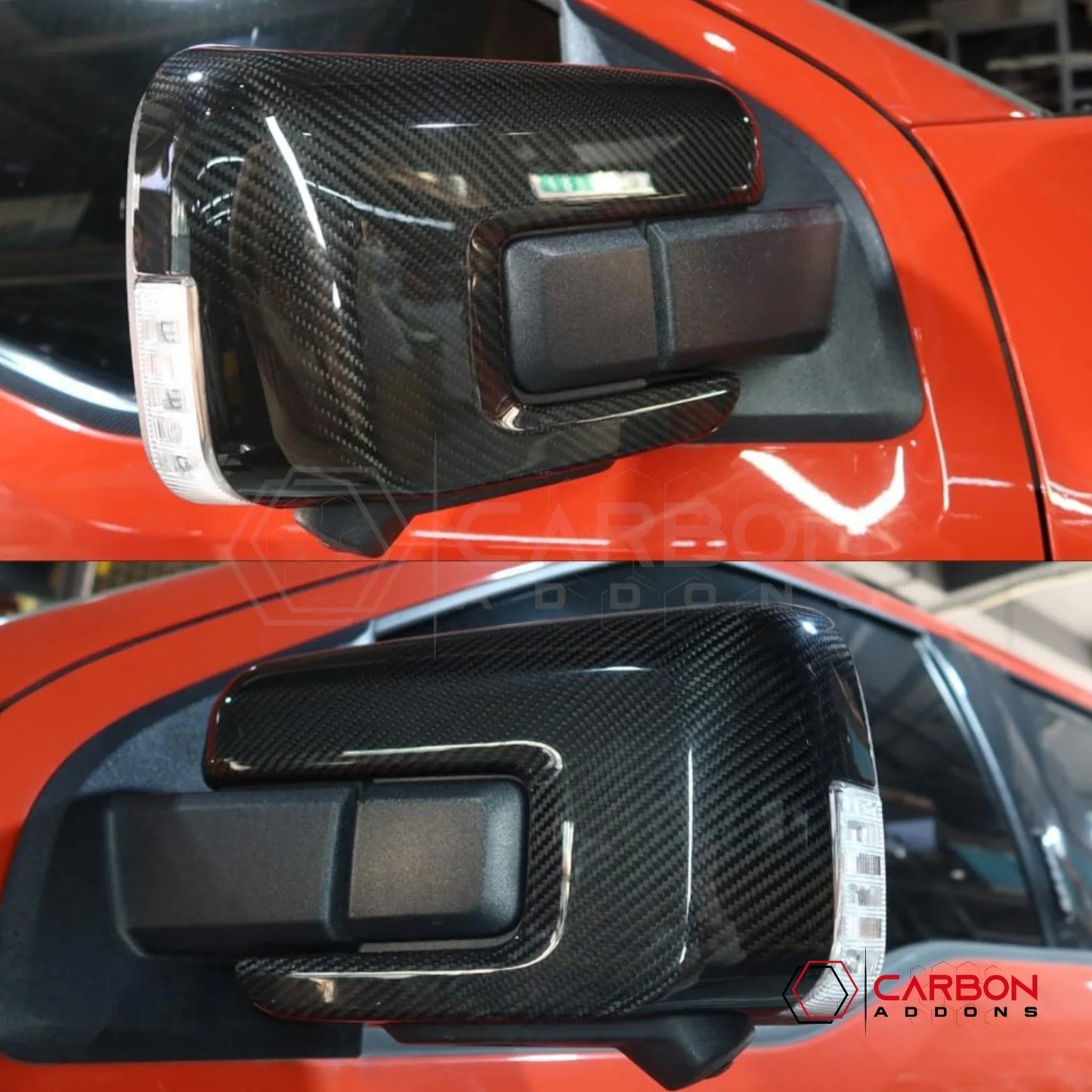 F150 2021-Up Side View Mirrors Hard Carbon Fiber Covers