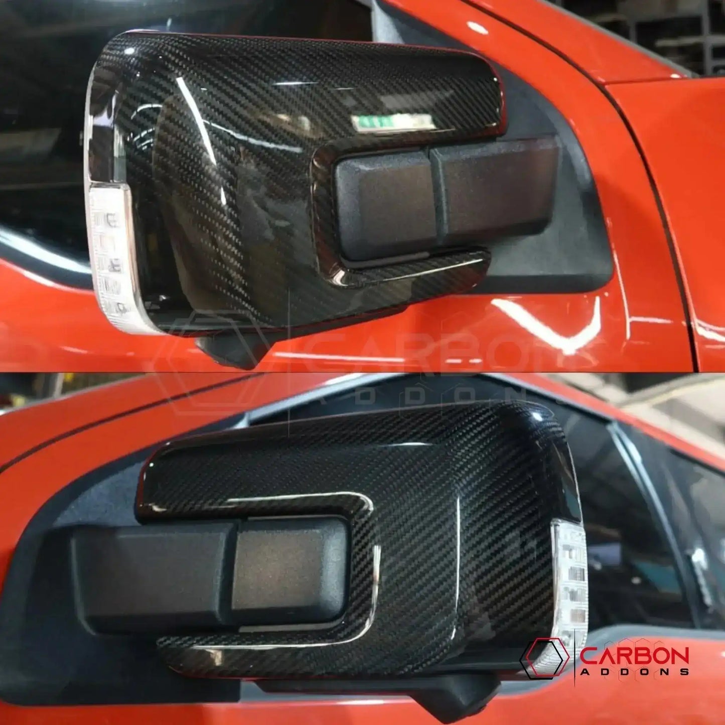 Real Carbon Fiber Side Mirror Covers for 2021+ Ford F-150